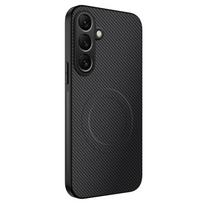 Smūgiams atsparus magnetinis dėklas, skirtas Samsung Galaxy A35 A36 A54 A55 A56 M33, Premium anglies pluošto, plonas, itin lengvas apsauginis dangtelis For Galaxy A56 5G juoda