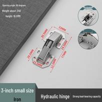 Stainless Steel Soft Close Frog Hinge, 3-4 Inch Thickened Bridge Type, No Slotting, for Cabinet Doors and Mahjong Tables