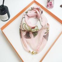 2025 m. pavasario/vasaros moteriška aukštos klasės šilkinė skarelė: Magnetinė trikampė snood apykaklė kaklo apsaugai beige