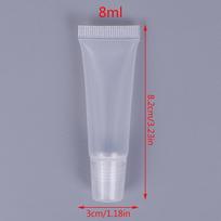 10 vnt. 8Ml/15Ml Tušti plastikiniai vamzdeliai Lūpų blizgesio balzamas Skaidrūs kosmetikos indeliai 8ML