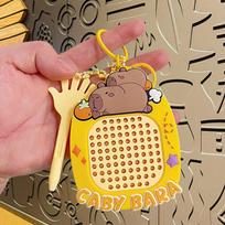 Kapibara Magnetinis Plieno Rutuliukas Piešimo Lenta Vaikų Dovana Mielas Žaislas Kawaii Kuprinė geltona