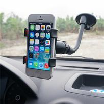 Universalus 360° besisukantis automobilio priekinio stiklo laikiklis mobiliajam telefonui One Size juoda