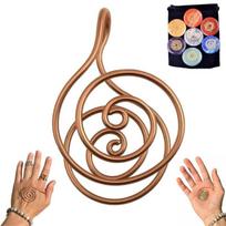 Reguliuojamas varinis delno žiedas Nešiojamas rankų darbo Reiki energijos spiralinis žiedas Papuošalai Priedai Vario apyrankė onesize
