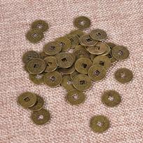 50 vnt. tradicinių feng shui kiniškų monetų „Fortune Lucky Wealth“ papuošalų kūrimas 13mm brown