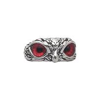 Retro Eye Owl Ring Not Easy To Deform And Electroplated Eye Ring High-end Style Eyes Open Vintage raudona