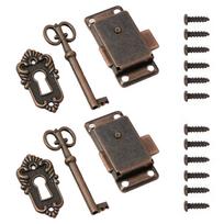 Drawer Lock With Key Accessories Antique Small Box Classical black