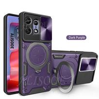 For Motorola G86 G56 Edge 50 Pro 40 Neo 50 Fusion Ultra G85 G75 G55 Case Slide Camera Stand Cover for Moto E15 G05 G15 G35 Funda For Moto Edge 50 Pro