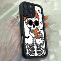 JT255 Funny Halloween Skeleton for iPhone 17 16 15 14 13 Pro Max Samsung S26 S25 Ultra A17 A16 A07 A56 A36 A15 Xiaomi 15T Redmi 15c Note 14 Soft Case for iPhone 5/5s juoda