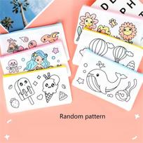 DIY Color Filling Drawing Pencil Bag Creative Coloring Stationery Storage Bag Pen Painting Kits For Kids Student one size balta