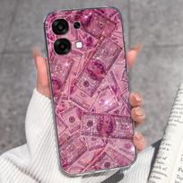 For Oppo A6 Pro A6x A5x K13 Realme 15X C85 V70 V70s CT 7 7T 8 Phone Cases Beautiful Sakura Butterflies Patterns Casing Soft Silicone TPU Clear Housing OPPO A6 Pro 4G pink