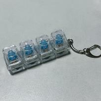 Pirštų klaviatūros mygtukas Keycap 4 mygtukai Fidget raktų pakabukas Relaksuojantis Keycap Suspaudžiamas žaislas 08