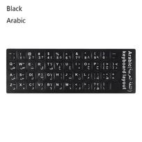 Laptop Keyboard English Deutsch Spanish Keyboard Stickers Russian Letter Alphabet Layout Black-Arabic