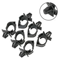 Route Fasteners Clips Clamp Cable Black Plastic Fender Bumper Wire Harness gray