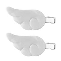 Elegant Hair Clip Angel Wing Barrette Sweet Fashionable Flat Clip Hairpin Stylish Hair Clip for Bunches balta