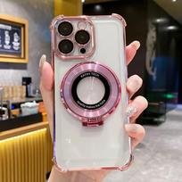 Luxury Plating Holder Phone Case For Honor 600 Lite 400 Smart 500 200 300 100 90 80 70 50 Pro Shockproof Soft Stand Clear Cover For Honor 600 Lite
