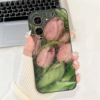 Skirta Xiaomi Redmi A5 NFC RedmiA5 dėklas Poco C71 Coque Funda Gėlė Mergaitiška Triušis Moteriškas Madingas Minkštas telefono dėklas Minkšto silikono Etui Xiaomi Redmi A5