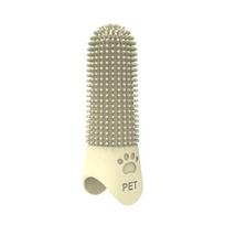 Finger Pet Toothbrush Silicone Soft Bristles Dog Toothbrush Finger Cover Pet Teeth Cleaner for Dogs Cats Puppies Rabbits Gently Removes Plaque geltona