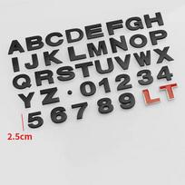 Pasidaryk pats 3D metalinės raidės Abėcėlės emblemos Lipdukai Skaičiai Chromuota Juoda Ženklinimas Automobilio lipdukas Galinės bagažinės logotipas Skaitmeninis ženklelis Priedai .