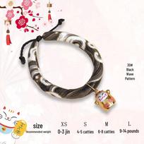 Maneki-Neko Style Pet Collar with Bell - Japanese & Korean Inspired for Cats and Dogs Small