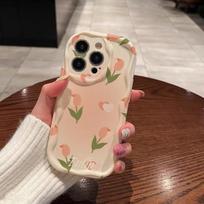 Case for Xiaomi Redmi Note 14 13 12 Pro Plus 5G 11 10 Pro 9S 10S 11S 4G 12S Redmi 14C 13C 12C 10C 9A Cover Silicone Flower Wave Note 13 Pro Plus 5G black