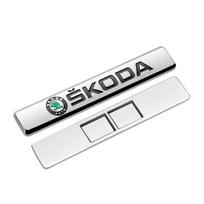 3D Metalinis Lipdukas Automobilio Kėbulo Emblema Dekoratyviniai Lipdukai Skoda Octavia Kodiaq Fabia Rapid Superb A5 A7 2 Kamiq Karoq Priedai For Skoda white