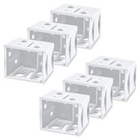 6 Pieces Vertical Blind Bracket White Profile Box Mounting Bracket Replacement Plastic Window Blinds Headrail Bracket 1