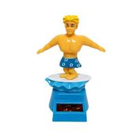 Surferio berniukas Saulės energija varomas automobilis Klibantis žaislas Animacinis Bobblehead prietaisų skydeliui Automobilio Sūpynės Purtyklė mėlyna