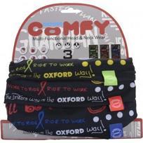 Universali daugiafunkcė kaklo mova Oxford Comfy, 3 vnt. - Grafitti Multi