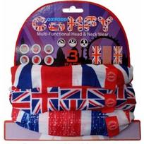 Universali daugiafunkcė kaklo mova Oxford Comfy, 3 vnt. - Union Jack