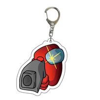 New Anime Game Among Us Pendant Keychain - Cross-border Cartoon Style 55mm gray