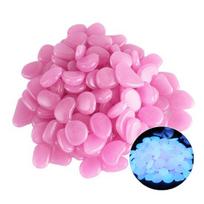 Glow-in-the-Dark Garden Stones, 1cm Night Guide Luminous Pebbles, Decorative Aquarium Pebbles, Resin Glowing Stones for Outdoor Landscaping Pathway A