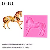 1pc Horse Silicone Molds Running Horse Fondant Cake Decorating Tools Cupcake Topper Chocolate Candy Craft Gum Paste Polymer Clay rožinė