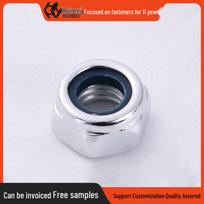 4.8/8.8 Grade Galvanized Nylon Lock Nut M2-36 Anti-slip Self-locking Nut Grade 4.8 M5 White Zinc