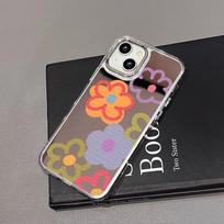 Applicable to iPhone17Pro simple oil painting lines flower mobile phone case 13 niche 14/15 Apple 16 advanced sense Apple 11