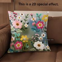 D Boho Vintage Floral Throw Pillow Cases Pattern Cushion Cover Suitable For Sofa Bedroom Car Pillow Cover 40x40cm