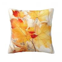 Autumn Maple Leaves Pillow Case Vintage Pillow Cover Soft Custom DIY Cushion Cover Pillowcases For Living Room Chair 30x30cm 12x12in