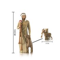 Resin Figures Set With Manger And Shepherd For Seasonal Gift Idea Hunter