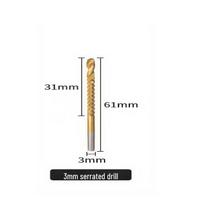 Three-Piece Titanium Step Drill Bit Set for Woodworking