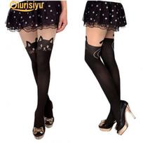 Cat Tail Gipsy Mock Knee High Hosiery Pėdkelnės Tatuiruotės Antblauzdžiai Pėdkelnės