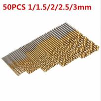 50pcs Mini Cobalt Drill Bit Set HSS Steel Titanium Straight Shank Twist Hand Tool 50pcs