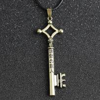Attack on Titan Necklace Eren Key Shingeki No Kyojin Pakabukas Mados Vintažiniai Retro Anime papuošalai vyrams Cosplay bronza