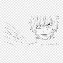 Colouring Pages Kaneki Drawing Tokyo Ghoul Iron On Patches For Clothing Applique Stickers On Clothes Heat-Sensitive Custom Patch