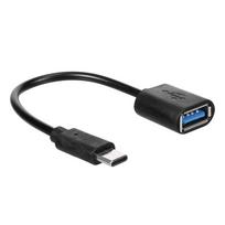 OTG Adapter TypeC į USB3.0 Adapter Cable TypeC Kištukinis į USB3.0 Moteriškas keitiklio didelės spartos laidas juoda