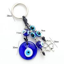 Evil Eye Wishing Tree Raktų pakabukai Žiedų laikiklis Raktų pakabukai Amuletai Laimės žavesio pakabukai palaiminimo apsauga