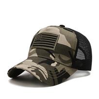 Vyrų tinklinės beisbolo kepuraitės, moterų taktinės armijos karinės tėčio kepurė JAV Amerikos vėliava JAV unisex hiphopo kepurės lauko sportui kamufliažas