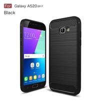 Skirtas Samsung Galaxy A5 2017 Case A520 Anglies pluošto Minkštas TPU Sunkus smūgiams atsparus silikoninis dangtelis, skirtas Samsung A5 2017 Case A520 juoda