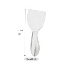 1 vnt Sidabrinis sūrio peilis Matinis retro stiliaus kepimo įrankiai Daugiafunkciniai nerūdijančio plieno sūrio stalo įrankiai virtuvės įtaisai Shovel knife white