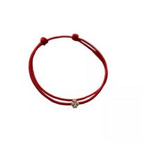 Maža Lucky Red String apyrankė Plona apyrankė Dobilas Paprasta pinti apyrankė
