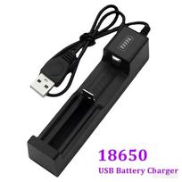 2/4 lizdų universalus akumuliatoriaus įkroviklis, skirtas 18650 18500 16340 14500 26650 įkraunamas ličio baterijos USB įkrovimo adapteris 1 Slot