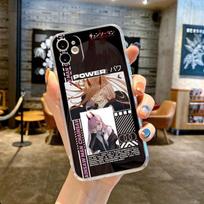 Silikono telefono dėklas, skirtas iPhone 13 Pro 8 X Xs 14 Plus Xr 12 Mini Se 7 6s 11 Pro Max 14 Pro Shell Chainsaw Man Japan Anime Cover iPhone 7Plus(8Plus)